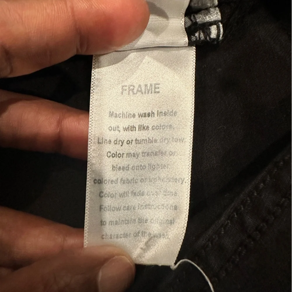 {preloved} Frame Denim Detressed Black Skinny Jeans - Picture 8 of 8